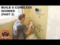 How to Build a Curbless Shower (Part 2: Waterproof Shower Walls) -- by Home Repair Tutor