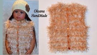 Жилетка крючком из пряжи травка. Мастер класс. Vest crochet Жилетка крючком из пряжи травка. Мастер класс. Vest crochet