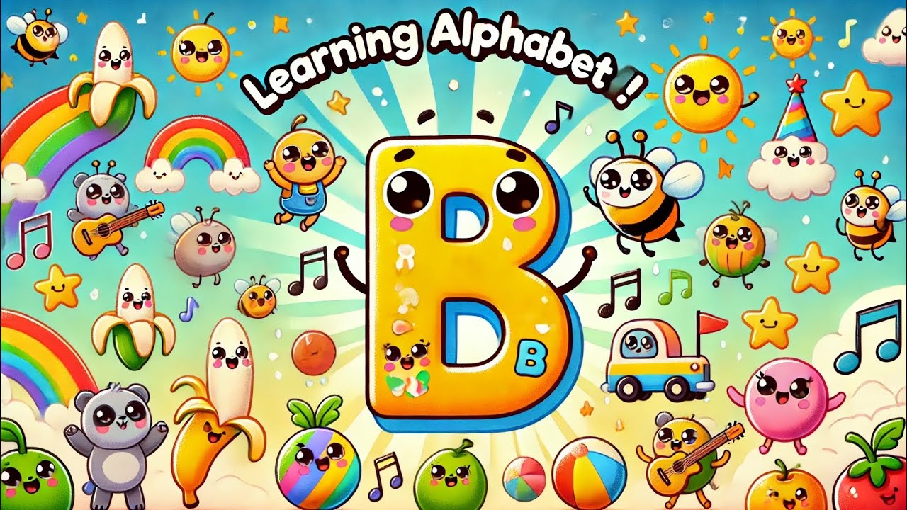 Learn Letter B Song for Kids | B is for Ball, Banana & Bee! 🅱️🐝⚽🍌🎶 ...