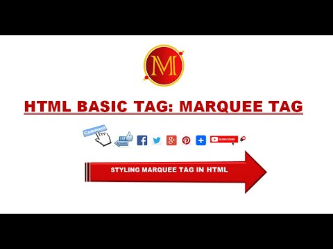 HTML BASIC TAG: Marquess tag with attribute loop, bgcolor, vspace, hspace etc.
