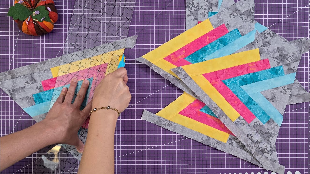 Patchwork tutorial: use your scrap fabric stips and transfer them into stunning quilt