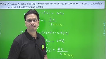A function f is defined for all positive integers and satisfies f(1)=2005 and f(1)+f(2)+...+f(n)...