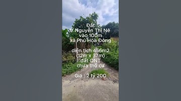 Đất 1/ đường Nguyễn Thị Nê, Phú Hòa Đông, DT 456m2, đất ONT, chỉ 2 tỷ 200 (S432) #đất_củ_chi #shorts
