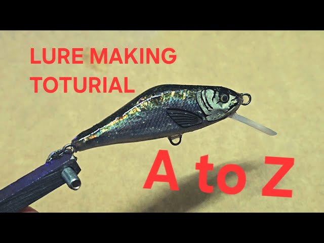 Making Art Balsa Minnow Lure with Nail Foil 