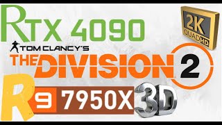 7950X3D + RTX 4090 2K PERFORMANCE | THE DIVISION 2 1440P BENCHMARK | HIGH VS ULTRA