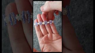 Super easy beaded bracelet making with bugle and pearl beads. #shorts #short #diycrafts