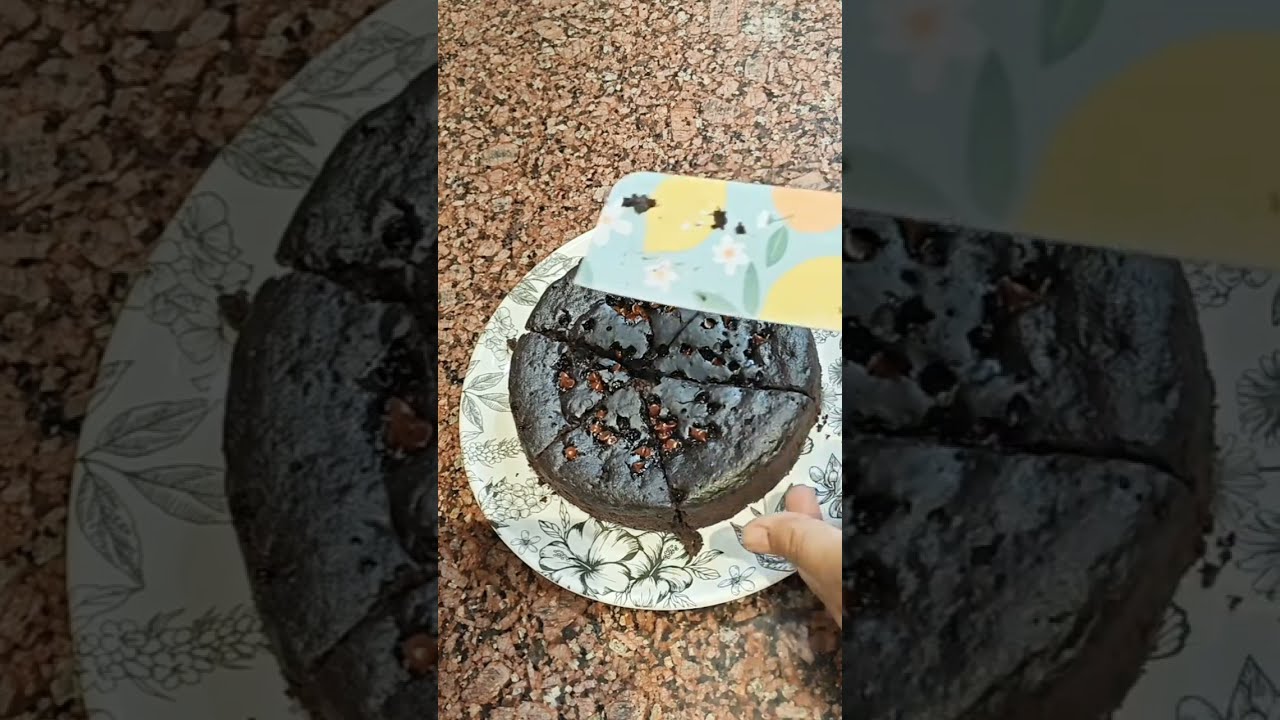 Chocolate cake in pan