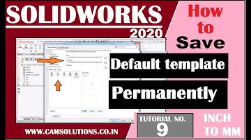 How to change Default Template in Solidworks 2020 Permanently || Hindi