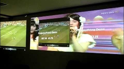 Synchronized, edge-blended multi-projection demo #2 ( after edge blending )