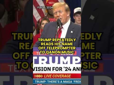 Confused Trump Read His Own Name Off Teleprompter Multiple Times
