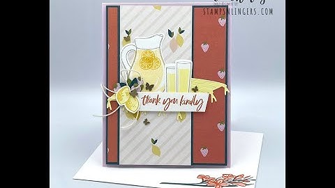 Stampin Up//So Refreshing//Delightfully Eclectic DSP//Thank You Card//2023-2024 Annual Catalog