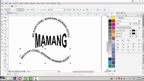 cara melengkungkan tulisan di coreldraw #tutorialcoreldraw