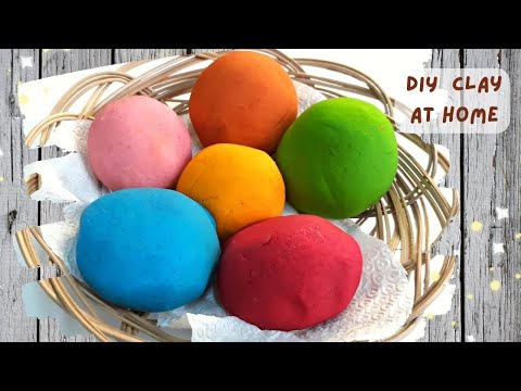 How to make Playdough / Modeling Clay easily at home without cooking