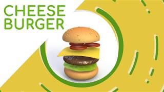 Cheese Burger 3D Model | Dy Motion Graphics.
