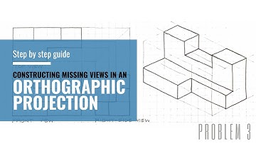 Step by Step Guide: Constructing Missing Lines in an Orthographic Projection