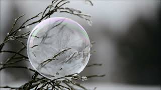 Soap Bubble freeze winter snow time lapse amazing