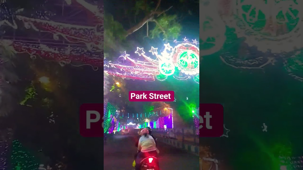 Park Street Christmas Lighting Kolkata | December Night View #shortsviral  #kolkata #parkstreet