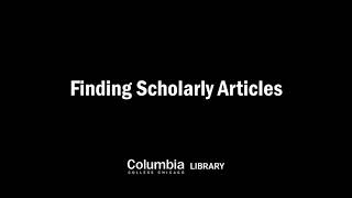 Finding Scholarly Articles