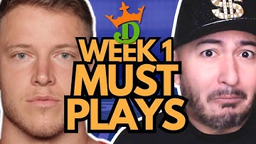 DraftKings Week 1 MUST PLAYS | NFL DFS Picks + 2025 Fantasy Football