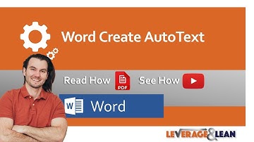 Word Create AutoText [See & Read How]