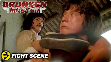 DRUNKEN MASTER | Jackie Chan | Freddy Wong gets beaten by Yim Tit-Sam | Fight Scene