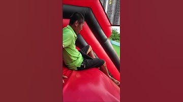 The inflatable slide is really fun, don’t miss it. #inflatable #slide #funtime  #miraculousladybug