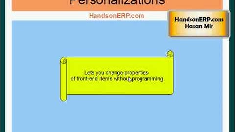 Introduction to Oracle E-Business Suite Personalizations - 2 of 4
