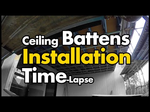 Ceiling Battens Installation Time-Lapse