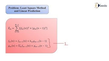 Problem Least Square Method and Linear Prediction