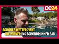 Schönes Wetter zieht die Wiener ins Schönbrunner Bad