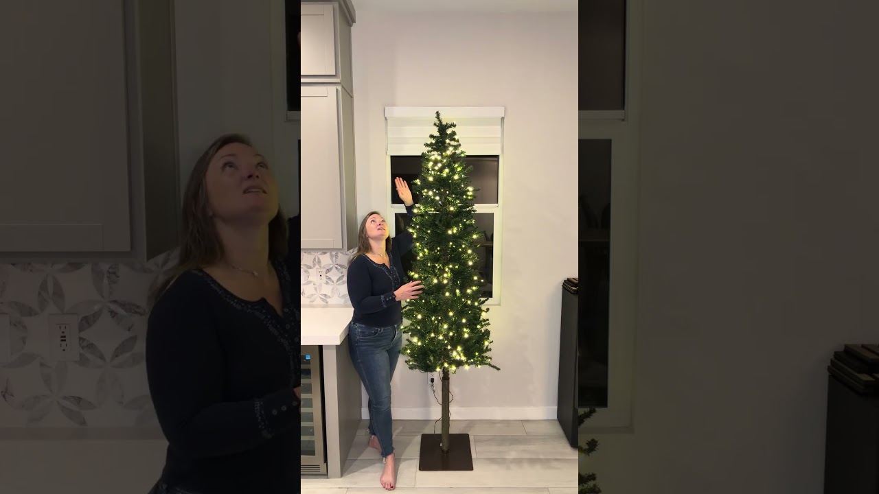 Best Choice Products 7.5ft Pencil Christmas Tree Review (Amazon USA) | Pre-Lit Slim Alpine Tree 🎄✨