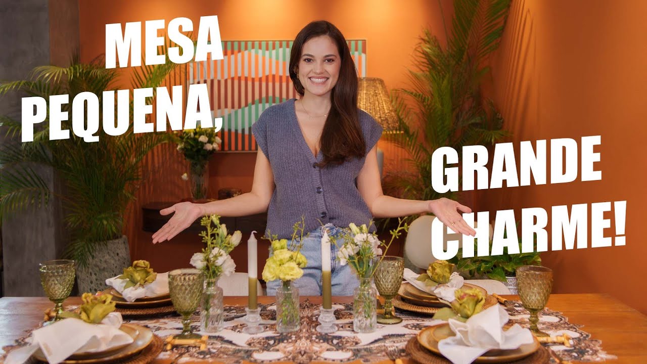 Transformei uma mesa pequena em uma mesa elegante com dicas simples!