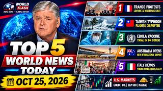 WORLD NEWS TODAY: Top 5 Biggest Stories + US Market Update | Oct 25, 2026