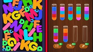 I Like ABC Merge Alphabet Puzzle 🔤 VS Sort Em All Puzzle 🧪✨ Satisfying Gameplay 🎮🔥  