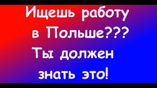 Польский. Тема: Поиск работы