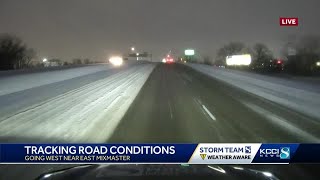 Slick roads and school delays Monday morning