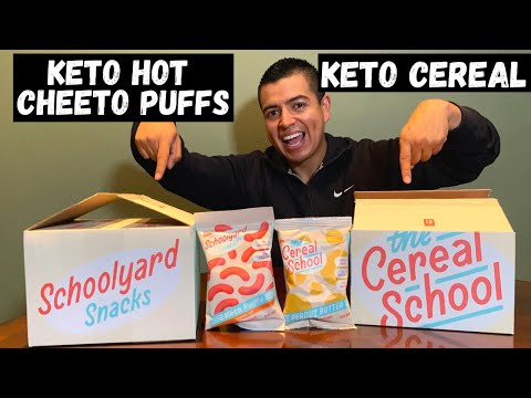 Schoolyard Snacks: Keto Cereal & Keto Hot Cheeto Puffs | Cereal School Unboxing & Review 2020