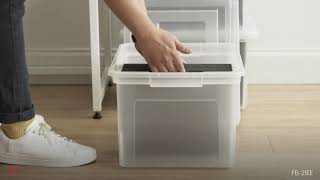 IRIS USA - Letter & Legal Size File Box (Clear)