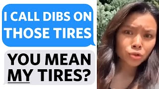 Karen DEMANDS MY TIRES be put on HER CAR because She DESERVES THEM MORE - Reddit Podcast