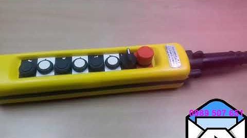 Tay bấm điều khiển cầu trục 6 nút 2 cấp tốc độ, nút bấm điều khiển 2 cấp có công tắc gạt 3 vị trí