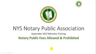 NY Notary Public Prohibited Fees Laws