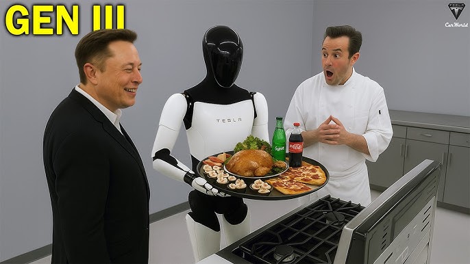 Finally Happened! Tesla Bot Gen 3 Cooks A Meal & Cleans House In 2 Hours!  Elon Musk SHOCKED! - YouTube