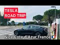 TESLA MODEL 3 UK RoadTrip London to Nice Cote d’Azur France & Supercharger review in Winter 2021