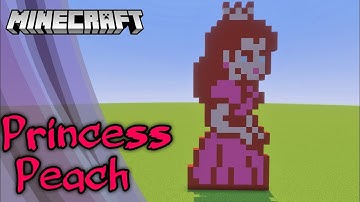 Minecraft Pixel Art Tutorial - Big Princess Peach (Super Mario Bros. 2)