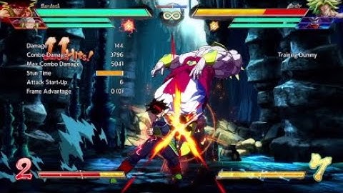 DBFZ: Bardock Mid-Screen Sparking Loops