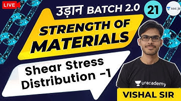 6 PM - SSC JE | उड़ान Batch 2.0 | Strength of Materials by Vishal Sir | Shear Stress Distribution-1