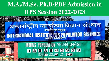 Latest Admission News | IIPS Mumbai PhD & Masters Application 2022-2023