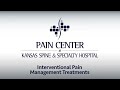 Interventional pain management treatments pain center at kansas spine  specialty hospital