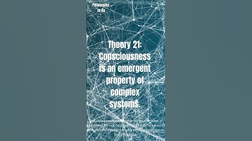 Philosophy meets AI... Consciousness is an emergent property of complex systems.
