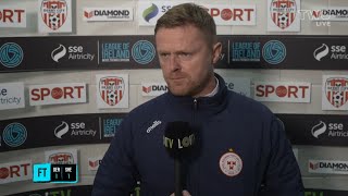 Damien Duff on Shels&#39; dramatic draw in Derry!